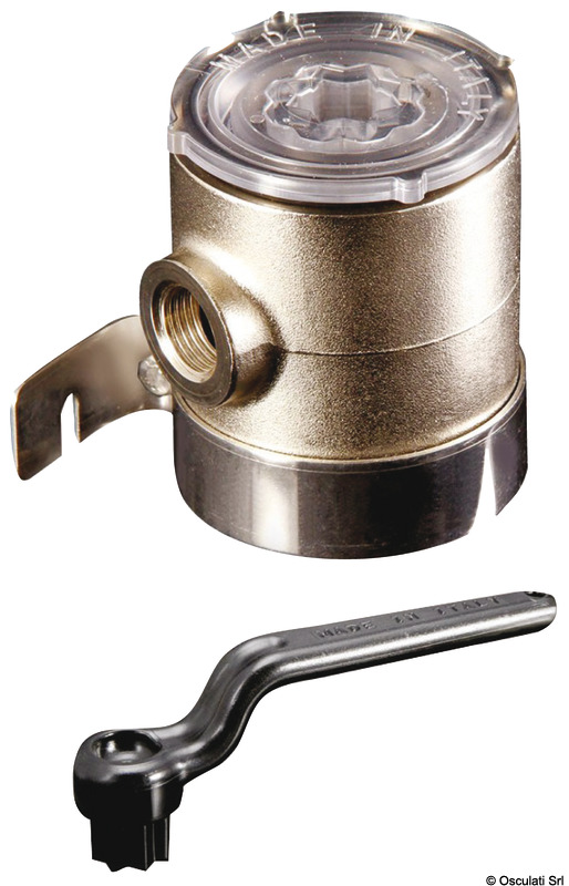 Chromed brass water filter 3/4"