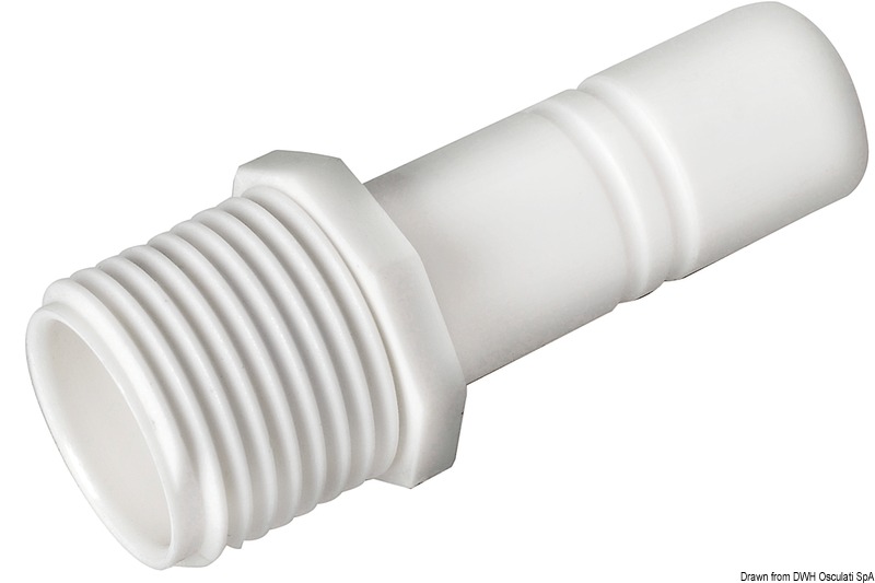 Whale cylindrical fitting + male 1/2" BSP