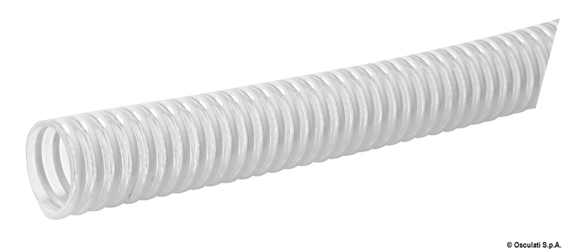 White PVC spiral reinforced hose 32 mm