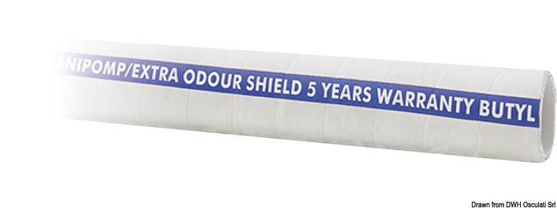 Sanipomp-extra anti-smell hose for WC 25mm 40m