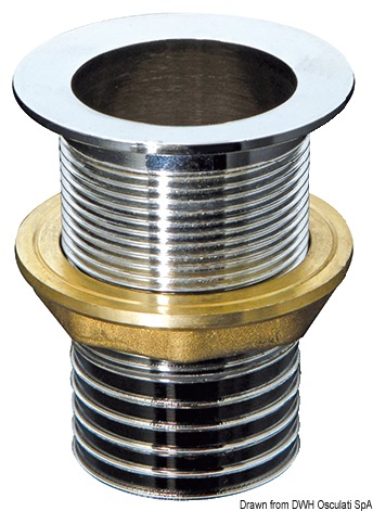 Chromed brass bushing 50 mm