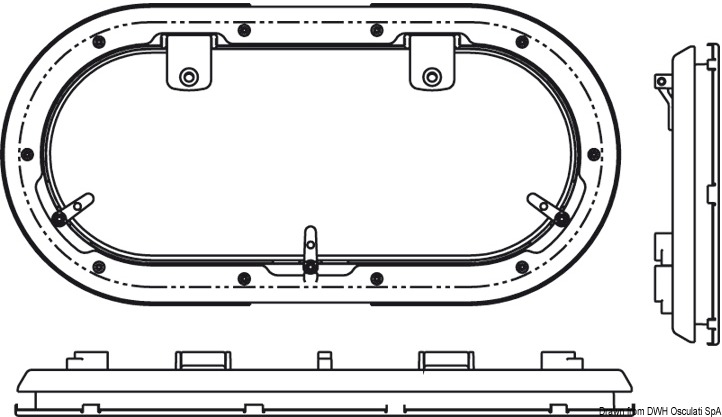 BOMAR Flagship oval hatch 216 x 444 mm
