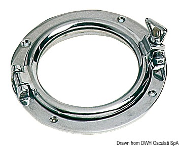 Round chromed brass portlight 180 mm