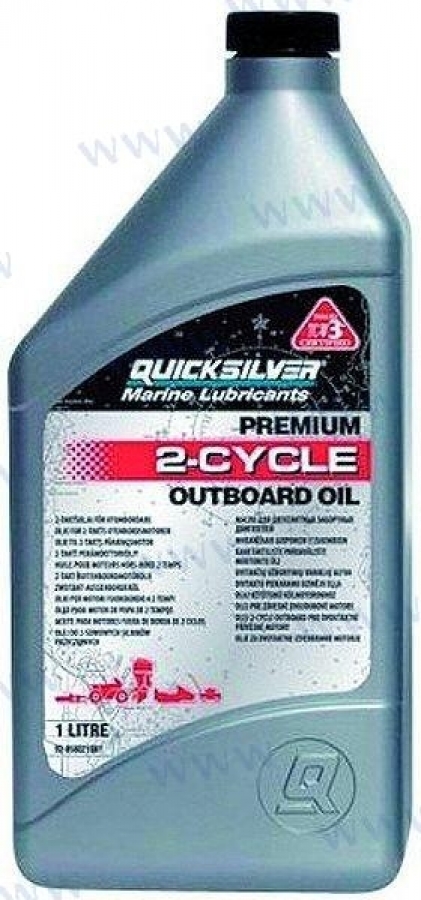 TCW3 Quicksilver PREMIUM 2-STROKE MARINE ENGINE OIL 1L