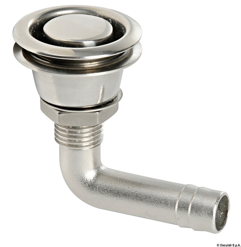 SS flush fuel vent 90° hose connector