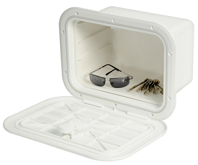 White locker w/lid 280 x 180 mm B-front