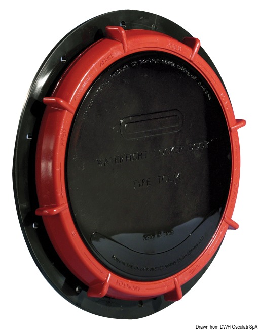 WHALE Henderson watertight black hatch 236 mm