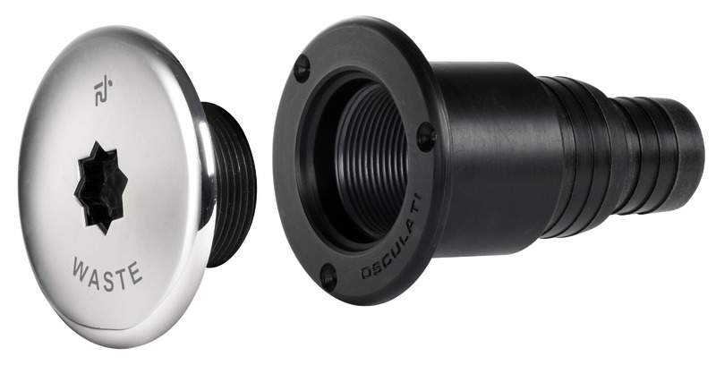 Clever deck filler co-moulded cover Ø50mm+38WASTE