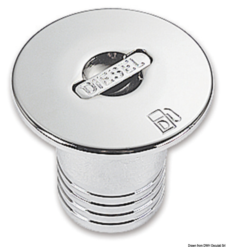 Chromed brass DIESEL straight deck plug 50 mm