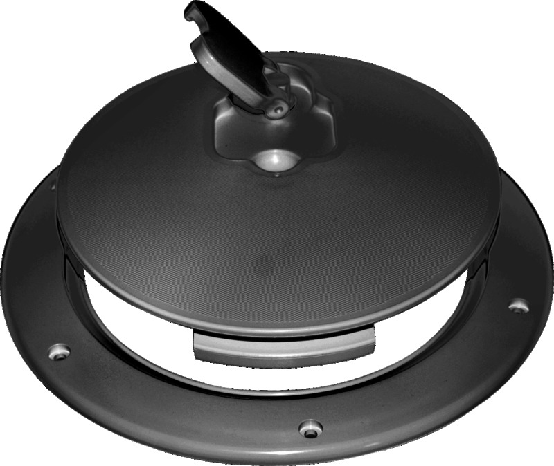 Inspection hatch w/cover black 265 x 215 mm