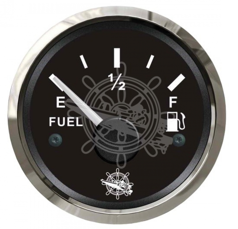 Fuel level indicator (black/glossy) 240/33 ohm Ø57mm 12/24V