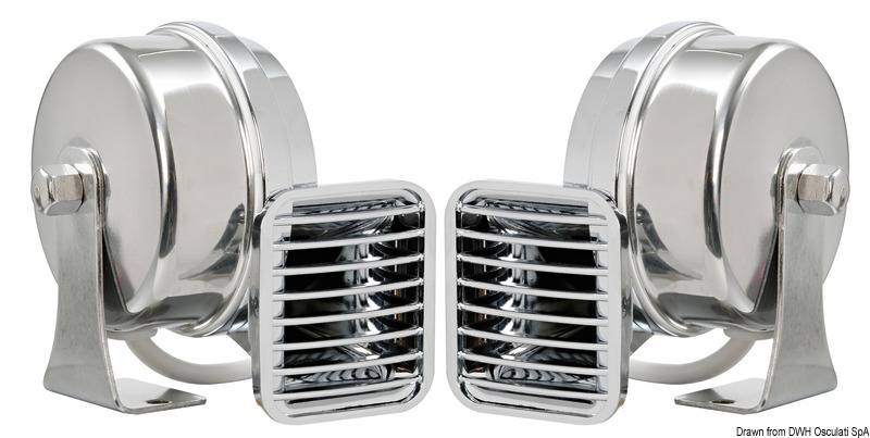 Powerful ABS chromed double horn