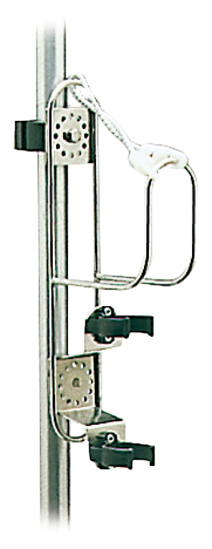 SS bracket f. ring lifebuoys + rescue light