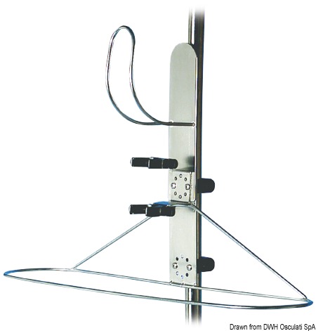 Telescopic bracket f. ring lifebuoys