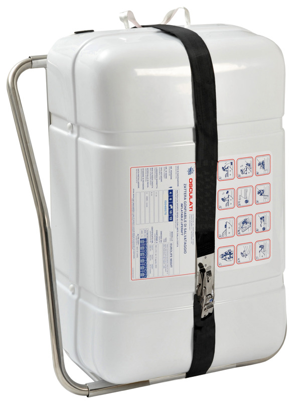 Vertical liferaft holder