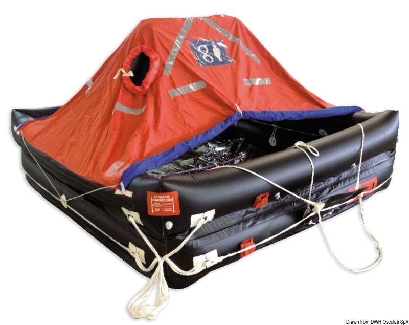 Deep-Sea liferaft B pack Roll 12 seats 118x56x53cm