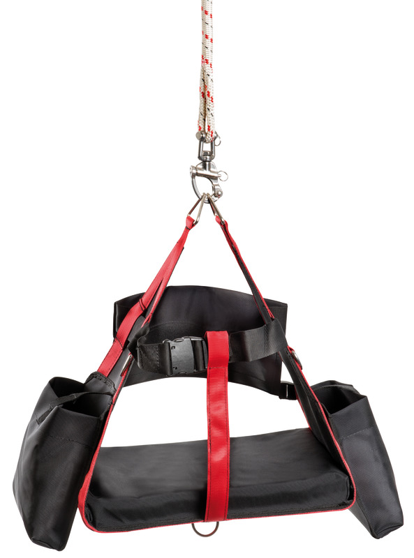 Nylon fabric bosun's chair with board