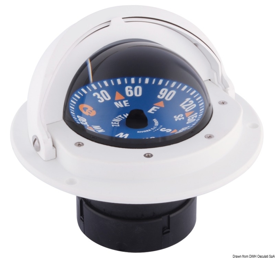Compass RIVIERA 3 white Ø89mm