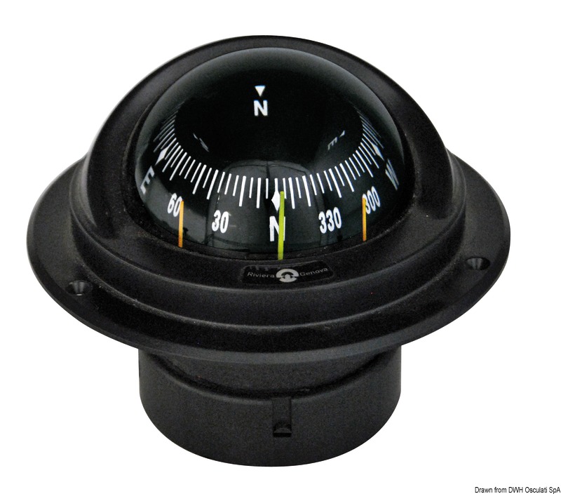 IDRA built-in compact compass w/black front rose