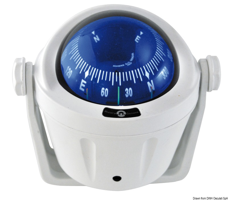 IDRA compact compass w/blue front rose bracket