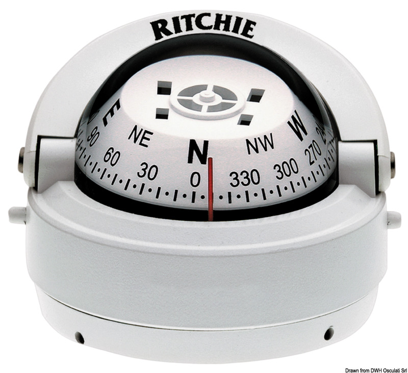 RITCHIE Explorer extern. compass 2"3/4 white/white