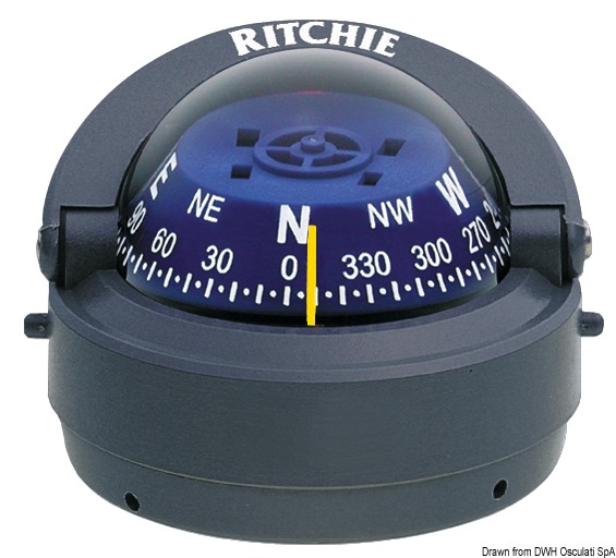RITCHIE Explorer extern. compass 2"3/4 grey/blue