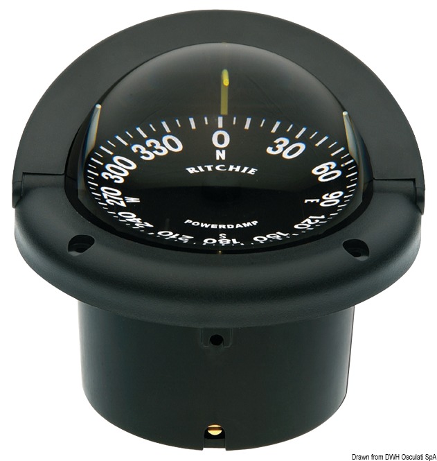 RITCHIE Helmsman built-in compass 3"3/4 black 24V
