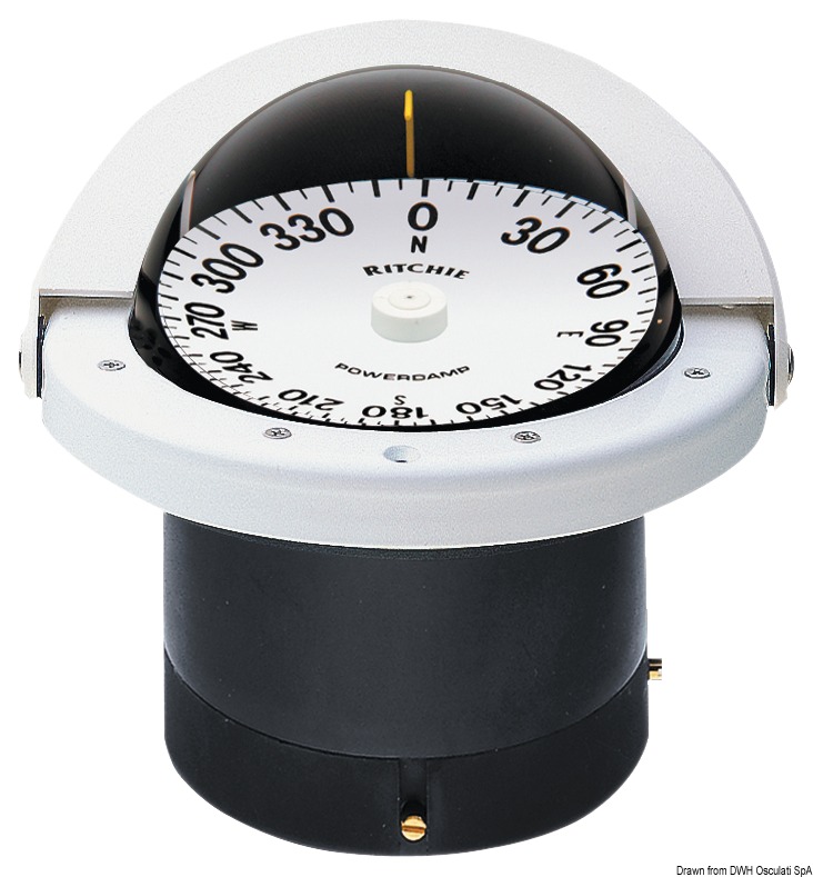 RITCHIE Navigator built-in compass 4"1/2 whi/white