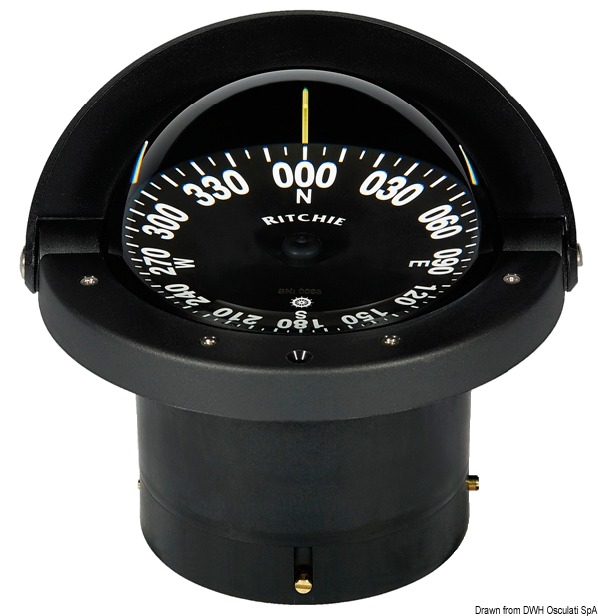 RITCHIE Wheelmark built-in compass 4"1/2 black/bla