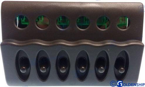 Switch panel with 6 switches 98 x 152 mm