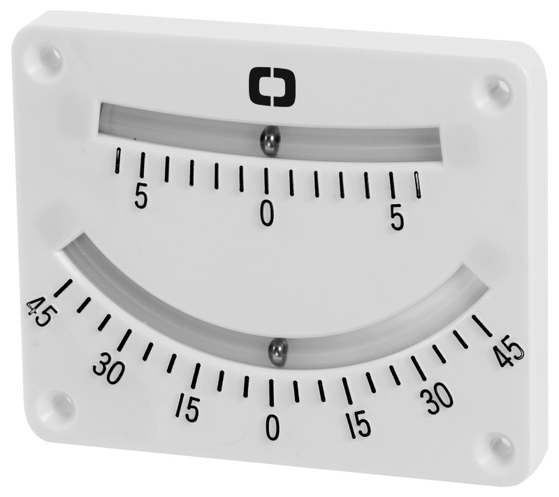 Double bubble inclinometer 101x82 mm