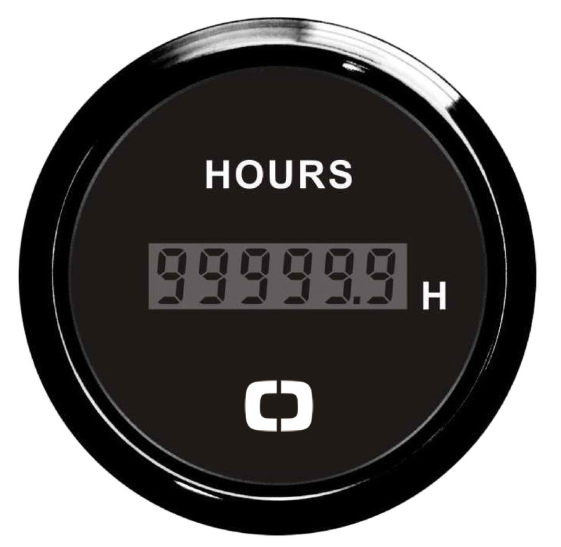 Digital hour counter black/black