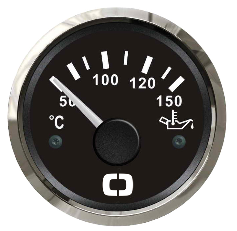 Oil temperature gauge 50/150° black/glossy