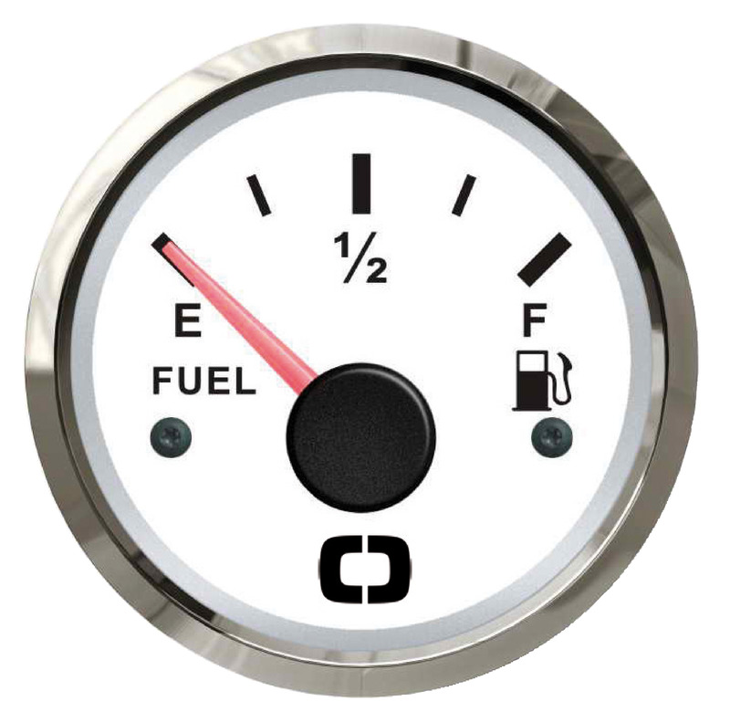 Fuel level gauge 240/33 ohm white/glossy