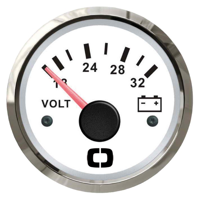 Voltmeter 18/32 V white/glossy