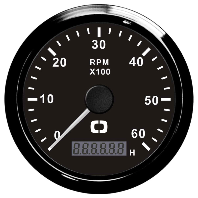 Revolution counter 0-6000 RPM black/black