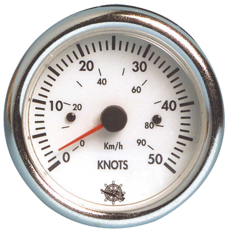Guardian speedometer 0-50 knots white 12 V