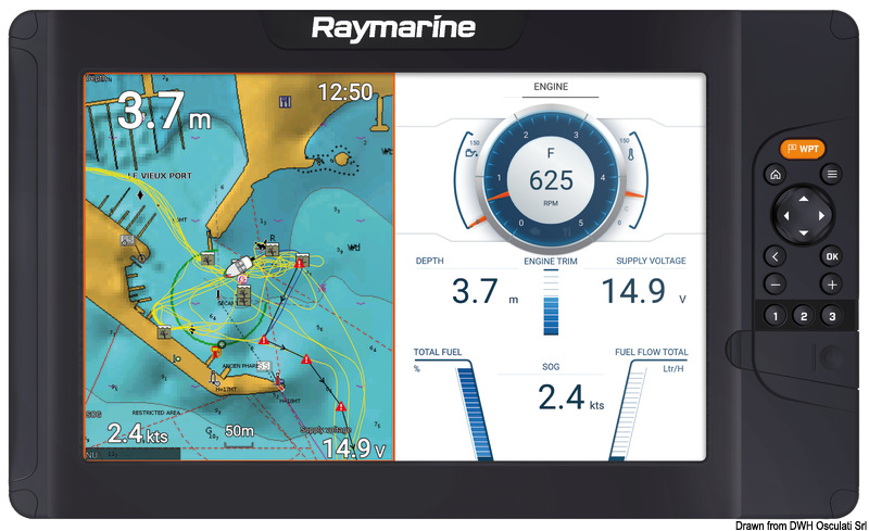 RAYMARINE Element Echo sounder 12 S w/chart