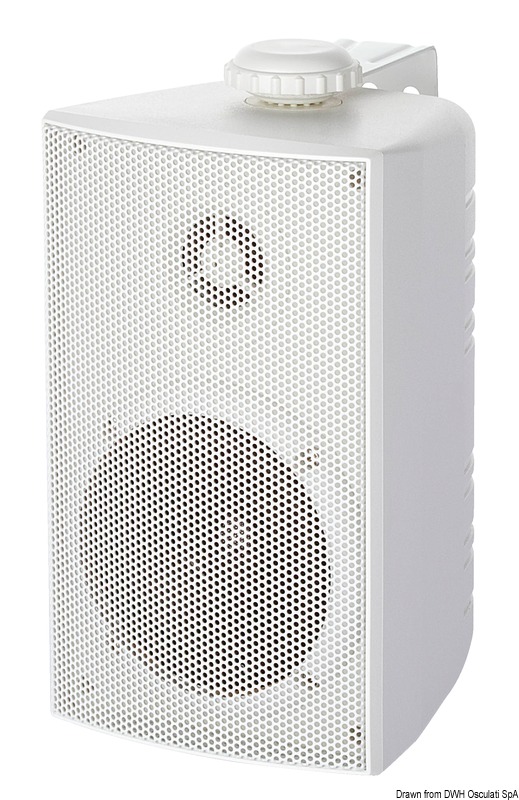 Cabinet stereo 2-way speakers white
