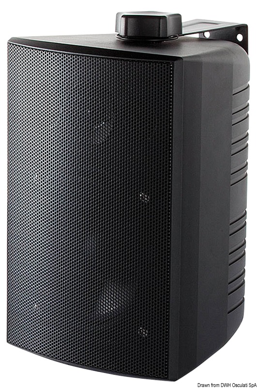 Cabinet stereo 2-way speakers black