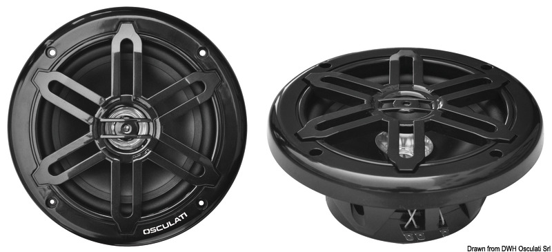 Pairs of dual cone speakers 6.5" - 2x120W - black