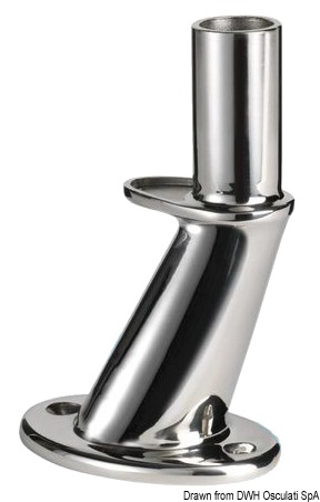 Glomex antenna base AISI316 polished 126 mm
