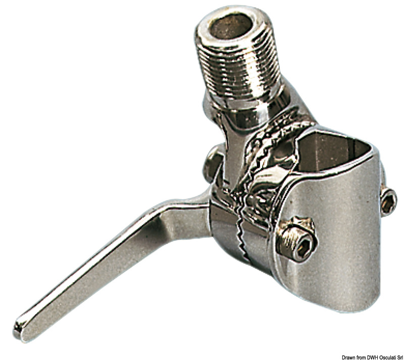 Swivelling antenna base AISI316 22/25 mm