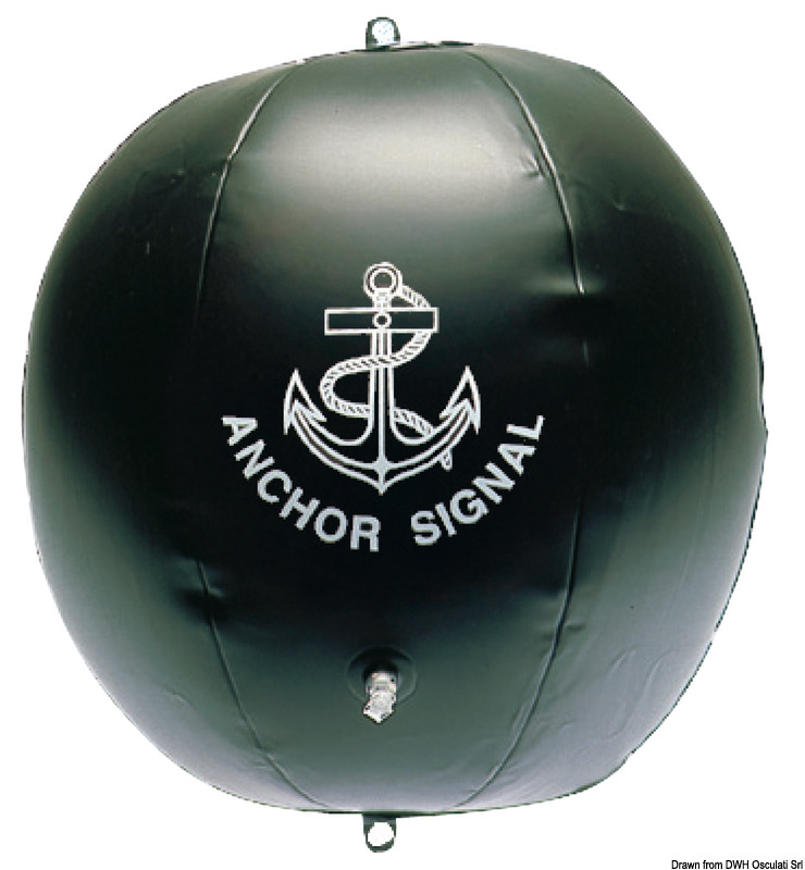 Black inflatable signal ball