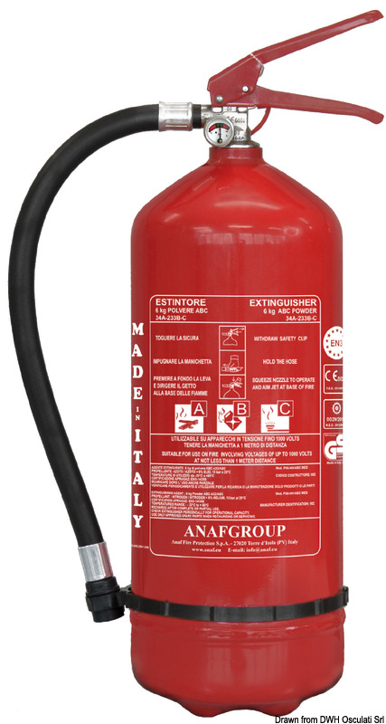 Solas powder extinguisher 6 kg MED