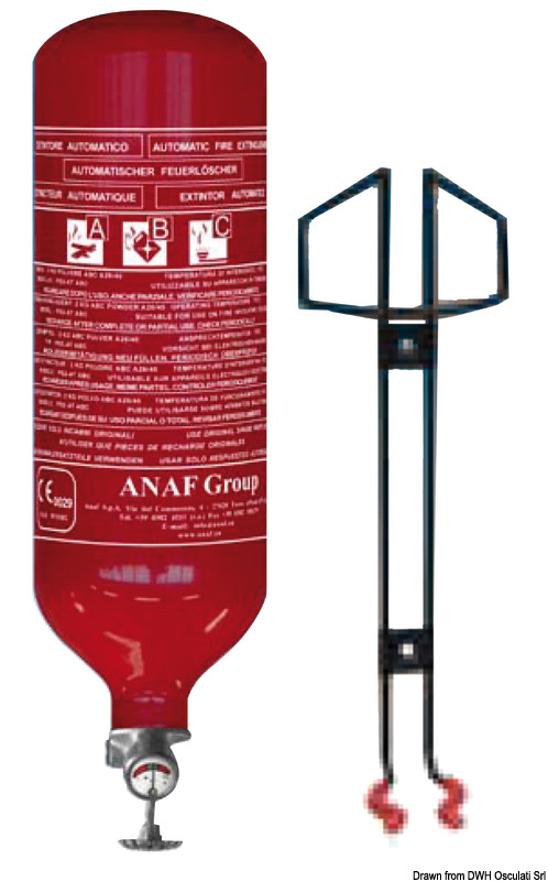Spray powder extinguisher cylindrical 2 kg
