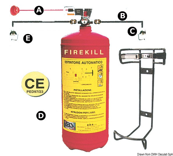 Firekill extinguishing system pressure gauge 3 kg