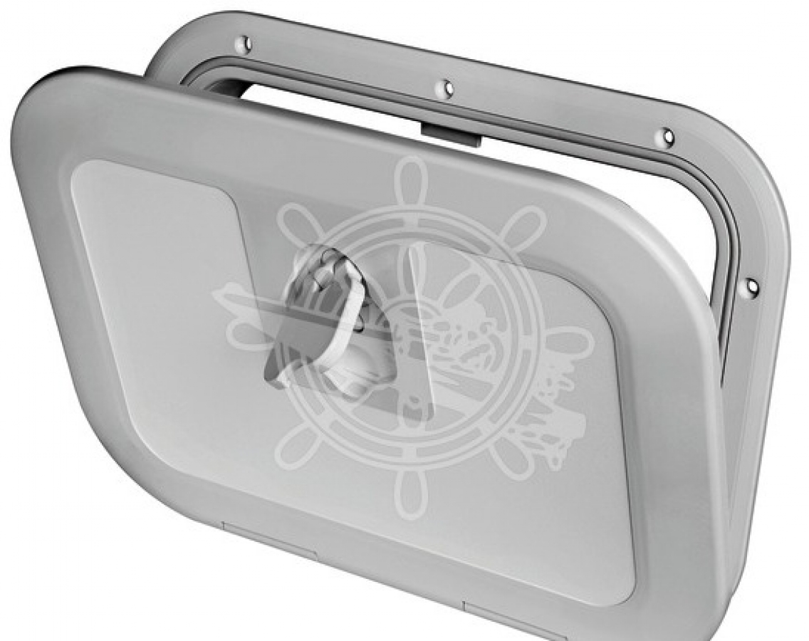 Inspection hatch  RAL 7042 380 x 280 mm