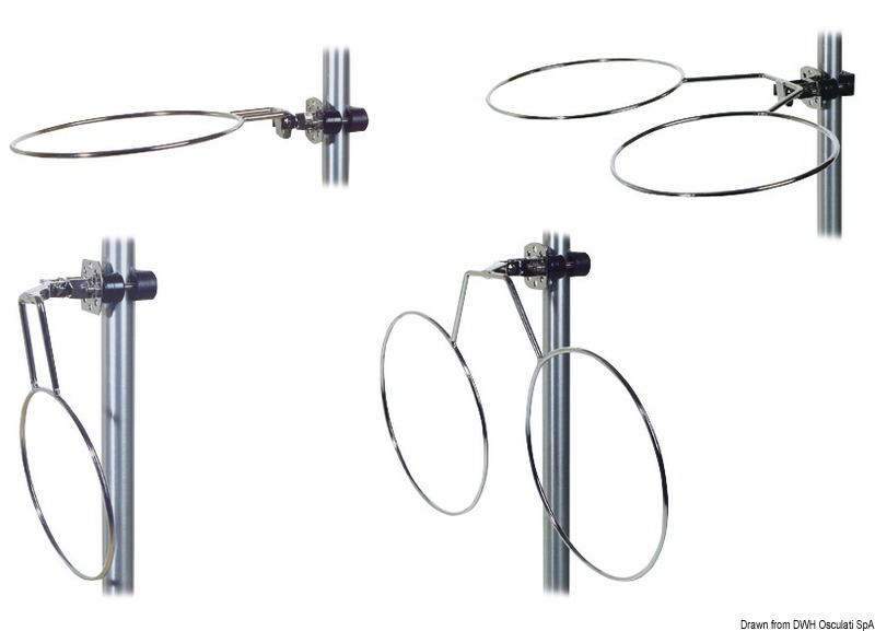 Foldable SS simple fenderholder 210 mm