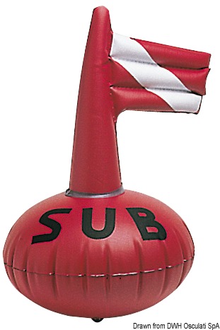 Mini inflatable diver signal buoy 38 x 50 cm